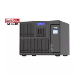 Serveur NAS QuTS hero de bureau Qnap TVS-h1688X-W1250-32G - Xeon W-1250 - 32 Go Ram - 16x2.5/3.5, 4x2.5 SATA 6Gbps - Single…