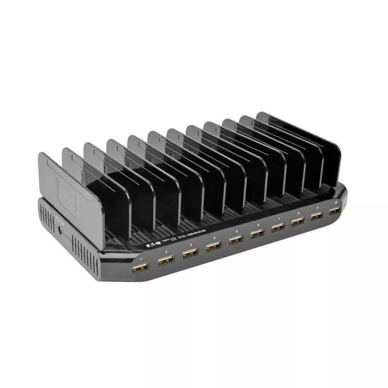 Eaton Tripp Lite - Station de recharge USB à 10 ports avec rangement réglable, sortie de chargeur USB 12V 8A (96W), cordon…