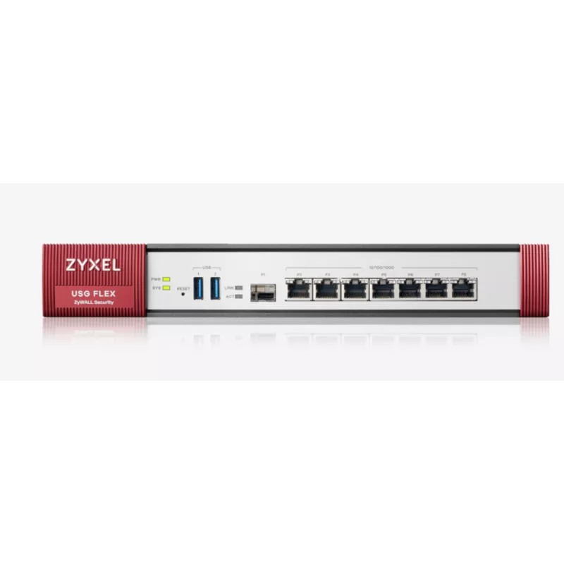 Zyxel USGFLEX500 - Firewall jusqu'à 200 utilisateurs - 7 ports Gbps RJ45 versatiles - 1 port SFP Gbps - Jusqu'à 300 VPN IPSec…