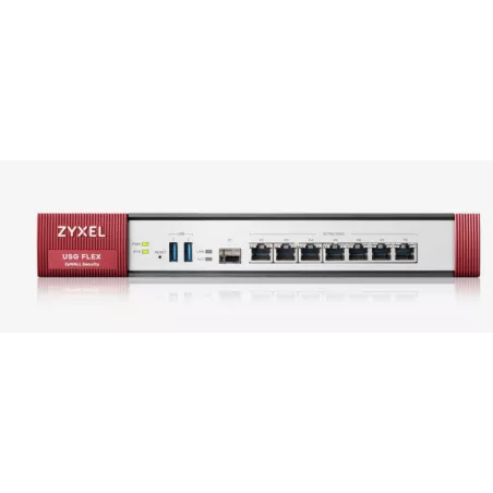 Zyxel USGFLEX500 - Firewall jusqu'à 200 utilisateurs - 7 ports Gbps RJ45 versatiles - 1 port SFP Gbps - Jusqu'à 300 VPN IPSec…
