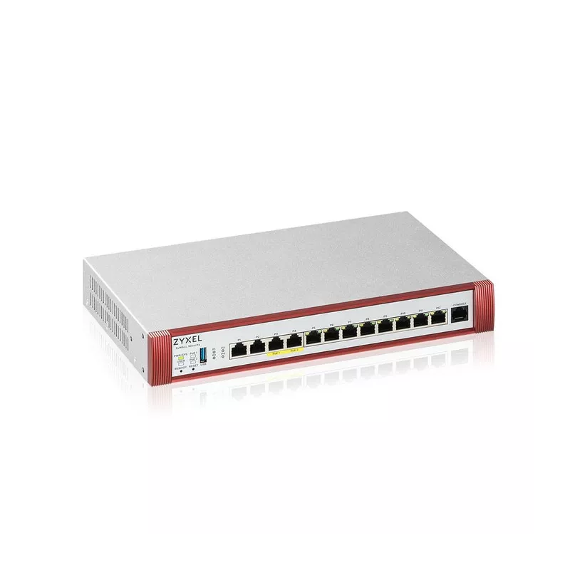 Firewall jusquà 200 utilisateurs 2xRJ45 (100M/1G/2.5G) 2xRJ45 (100M/1G/2.5G) PoE+ - 8xRJ45 Gbps versatiles - Jusqu'à 300 VPN…