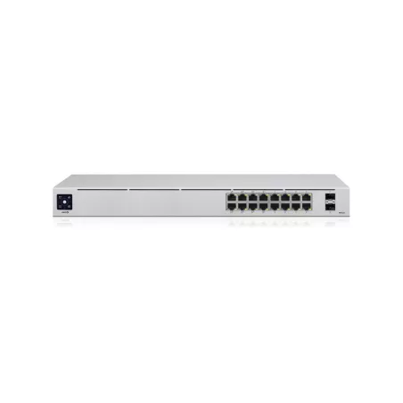 Ubiquiti - UniFi Switch USW-16-POE - Commutateur - Géré - 16 x 10/100/1000 (8 PoE+) + 2 x Gigabit SFP - de bureau, Montable…