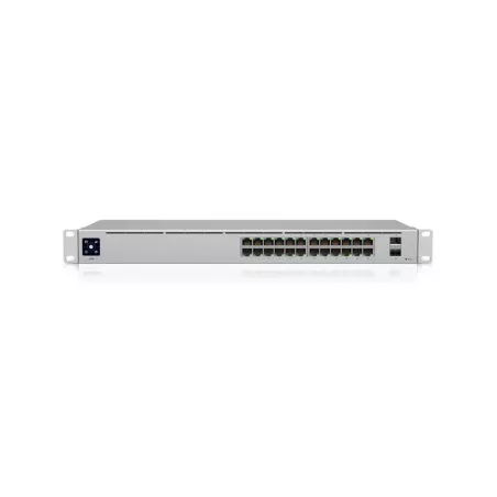Ubiquiti - USW-24 - Switch Géré - 24 x 10/100/1000 + 2 x Gigabit SFP - de bureau - Montable sur rack