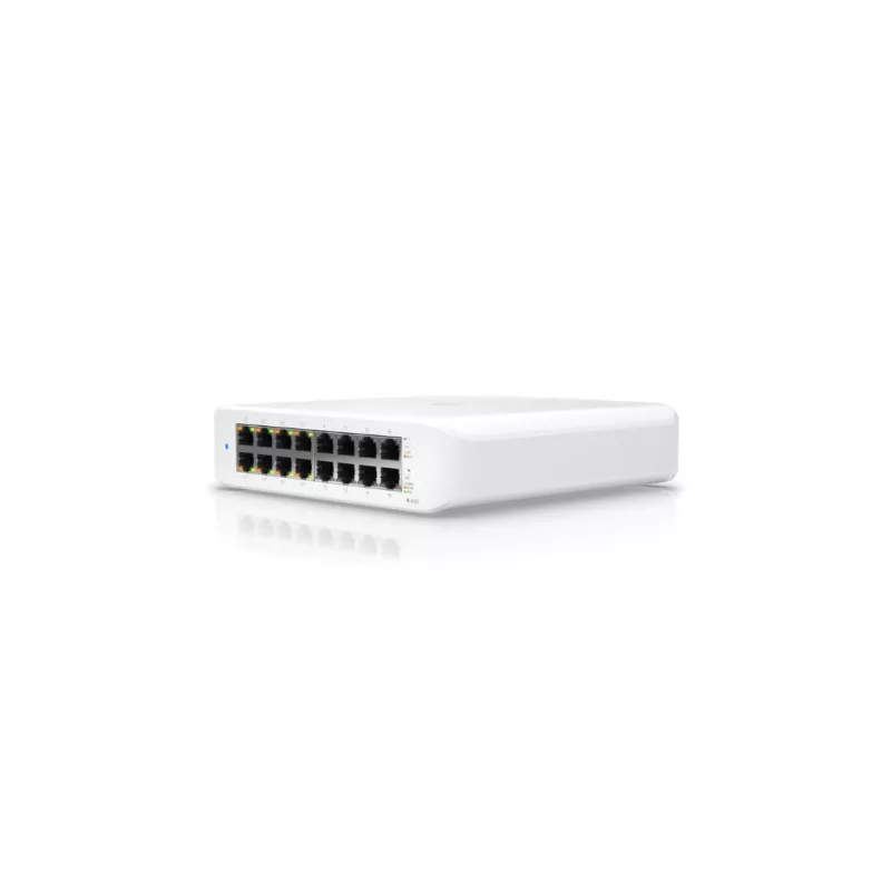 Ubiquiti - UniFi Switch Lite USW-Lite-16-POE - Commutateur - Géré - 16 x 10/100/1000 (8 PoE+) - de bureau, fixation murale…