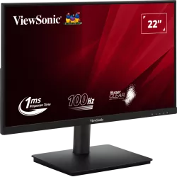 Ecran 22 Viewsonic VA220-H 16:9 1920x1080 LED SuperClear VA 250 cd/m² 1ms 100Hz HDMI VGA VESA 75x75 Inclinaison