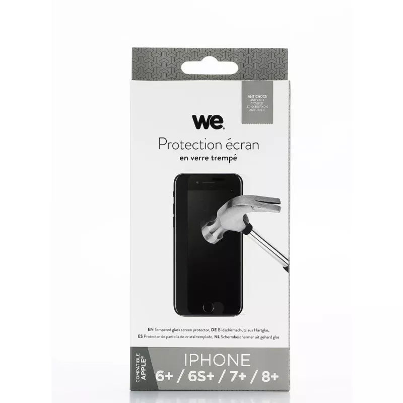 WE Verre trempé APPLE IPHONE 6+ / 6s+ / 7+ / 8+