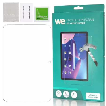Verre Trempé tablette LENOVO Tab M10 (3e gén.) 10.1 - Film de protection Anti-Rayures - 9H - Anti-Bulles d'air (234.3*153.2*30…