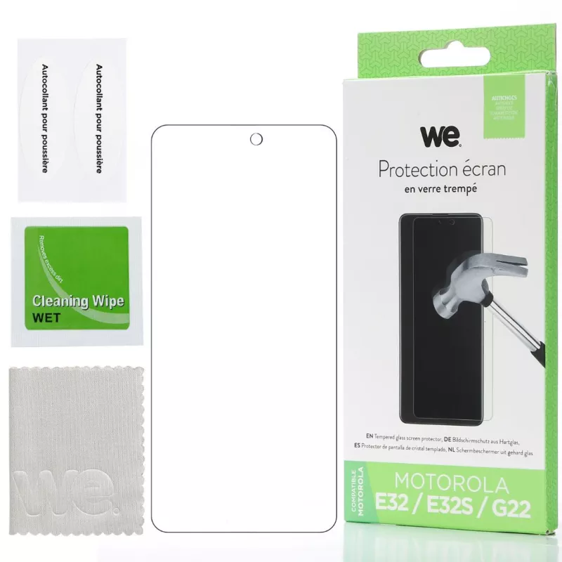 WE Verre trempé MOTOROLA MOTO E32 / E32S / G22