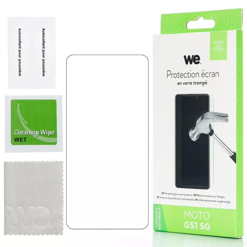 WE Verre trempé MOTOROLA MOTO G51