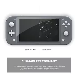 Protection d'écran Nintendo Switch Lite en verre trempé 9H - anti-rayures Transparent - avec kit de nettoyage