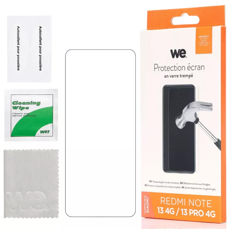 WE verre trempé XIAOMI REDMI NOTE 13 4G/5G / 13 PRO 4G/5G