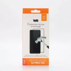 WE verre trempé XIAOMI REDMI NOTE 14 PRO 4G/5G - couverture complète 3D incurvé - Compatible REDMI NOTE 13 PRO+ / 14 PRO+