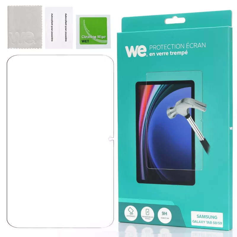 Verre Trempé tablette Galaxy Tab S8 / S9 / S9 FE / S10 FE 11 - Film de protection Anti-Rayures - 9H - Anti-Bulles d'air…