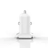 WE Bundle chargeur allume-cigare + câble Lightning 1.5m - chargeur 1USB 3.6A - 18W - câble détachable & torsadé - Blanc