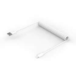 WE Bundle chargeur allume-cigare + câble Lightning 1.5m - chargeur 1USB 3.6A - 18W - câble détachable & torsadé - Blanc