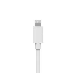 WE Bundle chargeur allume-cigare + câble Lightning 1.5m - chargeur 1USB 3.6A - 18W - câble détachable & torsadé - Blanc