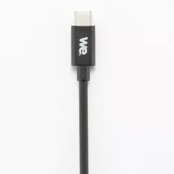 WE Chargeur allume-cigare 1 port USB-C - 20W/3A - avec câble USB-C/USB-C torsadé 1.50m - noir