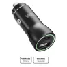 Chargeur allume-cigare WE - 2 ports USB (1 USB-A 5V/2,4A et 1 USB-C V/3A), Total (USB-A+C) 5V/3A pour smartphone, GPS, etc...