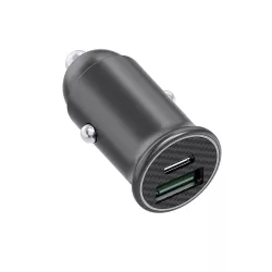 Chargeur allume-cigare WE - 2 ports USB (USB-A max 18W+ USB-C max 60W) QC et PD 3.0 pour smartphone tablette, PC, GPS et plus…