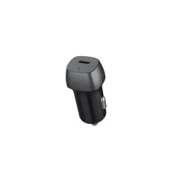 Chargeur allume-cigare 1 port USB-C - Compatible Power Delivery PPS - 30W - 3A - noir finition carbone