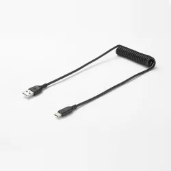 Bundle charg voit+ câble USB / USBC chargeur 1USB x 2.4A - câble 1.20m Noir - câble détachable & torsadé