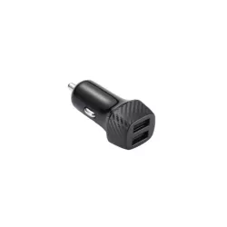 Chargeur allume-cigare 2 USB 2 ports USB 2.1A + 1A noir