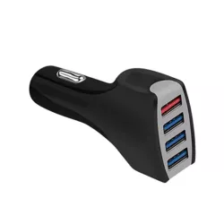 Chargeur allume-cigare 4 ports USB - Total 35W/7A - 1 port QC 3.0 18W (DC 5V/3A, 9V/2A, 12V/1.5A) + 3 ports 15.5W (DC 5V/3.1A…