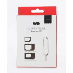 Adaptateurs pour carte SIM Lot de 3 adp + pointe métal nano/Micro/standard