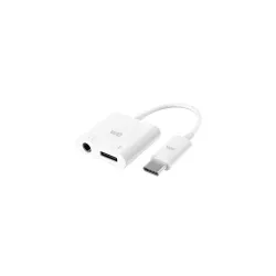 WE Adaptateur USB C vers USB C et Jack femelle 3,5mm, adaptateur 2 en 1 charge et audio spécialement conçu pour appareils en…