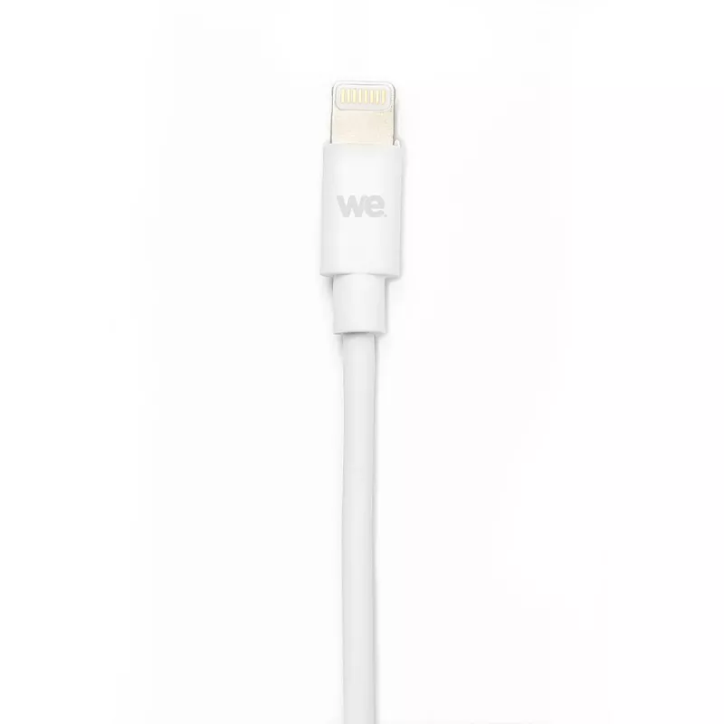 Bundle Chargeur USB A + câble Lightning / USB A - Chargeur secteur 2.4A 12W total + câble 1m blanc