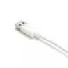 Bundle Chargeur USB A + câble Lightning / USB A - Chargeur secteur 2.4A 12W total + câble 1m blanc