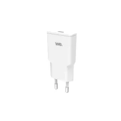 Chargeur secteur WE GaN 1 port USB-C - Format super slim - 30W - PPS - Blanc