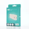 Chargeur secteur WE GaN 1 port USB-C - Format super slim - 30W - PPS - Blanc