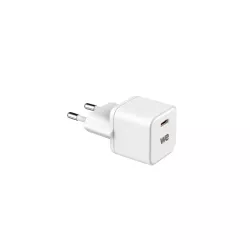 Chargeur secteur WE GaN 1 Port USB-C : 5V/3A, 9V/2.22A, 12V/1.67A, 20W, Compatible Power Delivery 3.0, format mini, coloris…