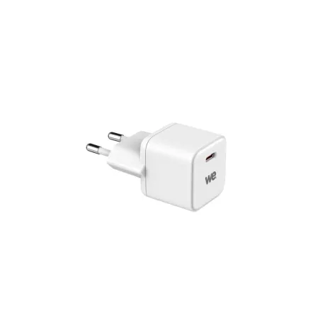 Chargeur secteur WE GaN 1 Port USB-C : 5V/3A, 9V/2.22A, 12V/1.67A, 20W, Compatible Power Delivery 3.0, format mini, coloris…