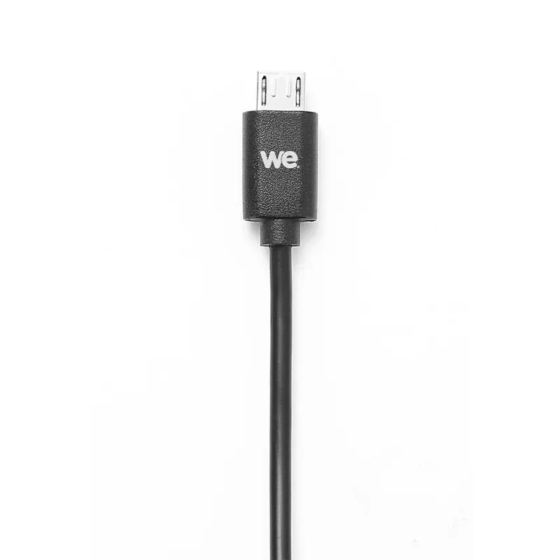 Bundle Chargeur + câble micro USB Chargeur secteur 2.4A 12W total + câble 1m noir
