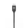 Bundle Chargeur + câble micro USB Chargeur secteur 2.4A 12W total + câble 1m noir