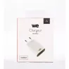 Chargeur secteur 1 USB 2.4A 12W, coloris blanc