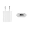 Chargeur secteur 1 USB 1A total 5W blanc design plat