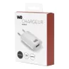 Chargeur secteur 1 USB 1A total 5W blanc design plat