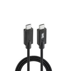 WE Bundle chargeur USB-C + câble USB-C/USB-C 2m - Chargeur 1 port USB-C 100W - PD 3.0/QC3.0 - noir
