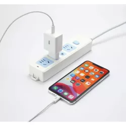 WE Bundle Chargeur Secteur + Câble Chargeur : Câble USB-C/Lightning Sortie Max 20W / Power Delivery 3.0 Mince, léger et…