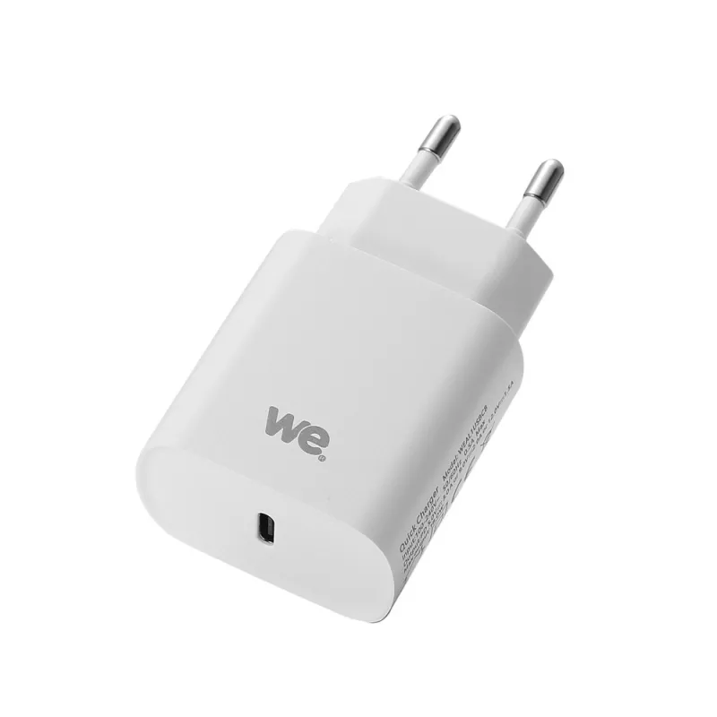 Chargeur secteur de la marque WE 1 Port USB-C 5V/3A, 9V/2A, 12V/1.5 Power Delivery, alimentation de 18W Mince, léger et…