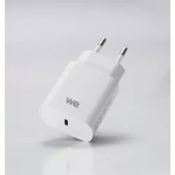 Chargeur secteur de la marque WE 1 Port USB-C 5V/3A, 9V/2A, 12V/1.5 Power Delivery, alimentation de 18W Mince, léger et…