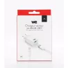 Bundle chargeur secteur + câble Chargeur 1 USB+1 Câble USB/USBC Sortie max 2.4A total 12W / version USB 2.0 blanc