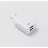 Chargeur secteur WE 2 Ports USB-A Chargeur Mural (5V/2.1A Max) 10W, coloris blanc