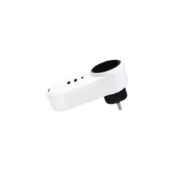 WE Chargeur secteur 2 ports USB A (12W) + 1 port USB-C (20W) - Prise de courant 16A - Tête rotative - Blanc