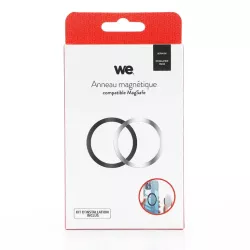 WE kit de 2 anneaux magnétiques qui rend la coque de protection compatible MagSafe.Compatible Iphone 12/13 et Samsung…