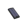 WE Batterie de secours 10000 mAh - Antichocs - 2 ports USB - 10W - Panneaux solaires/lampe torche intégrés - IPX4 - noire