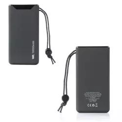 Batterie de secours WE, Power Bank, 10 000 mAh, couleur NOIR 1 port USB-A +1 port USB-C / 18W Charge rapide